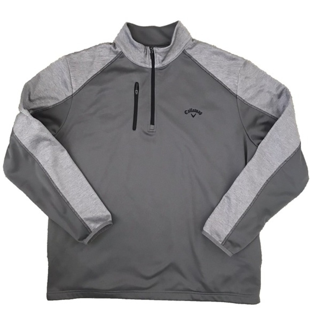 Callaway‎ Golf 1/4 Zip Pullover Mens Large Long Sleeve Gray Performance Stretch